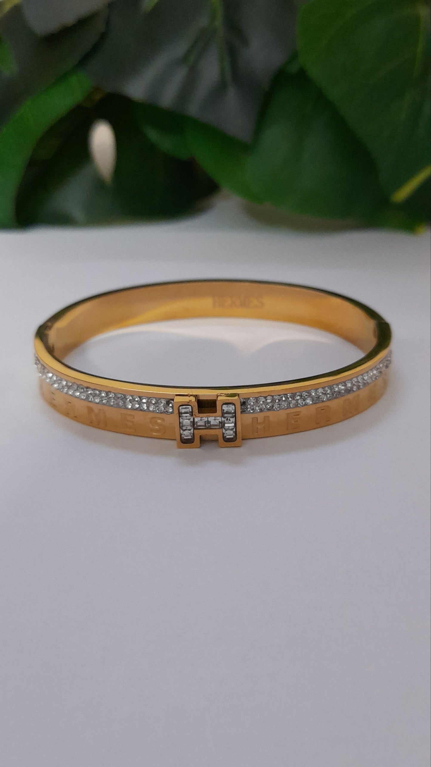 Zircon Gold Bangle