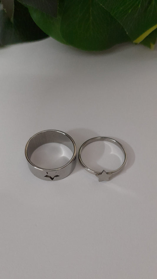 Star Couple Rings (pair)