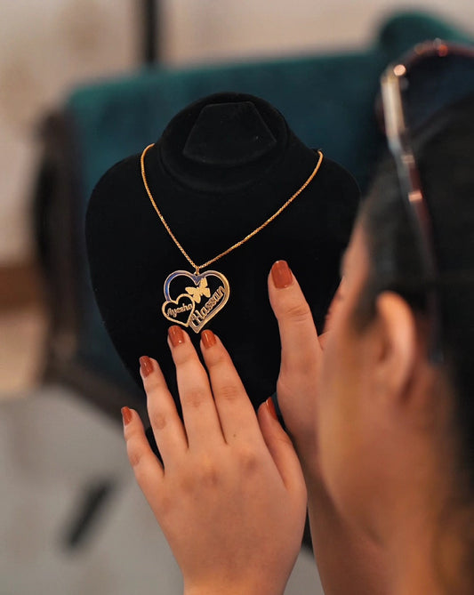 Gold Double Name Necklace Article 32