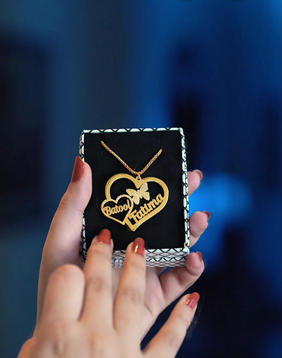 Gold Double Name Necklace Article 32