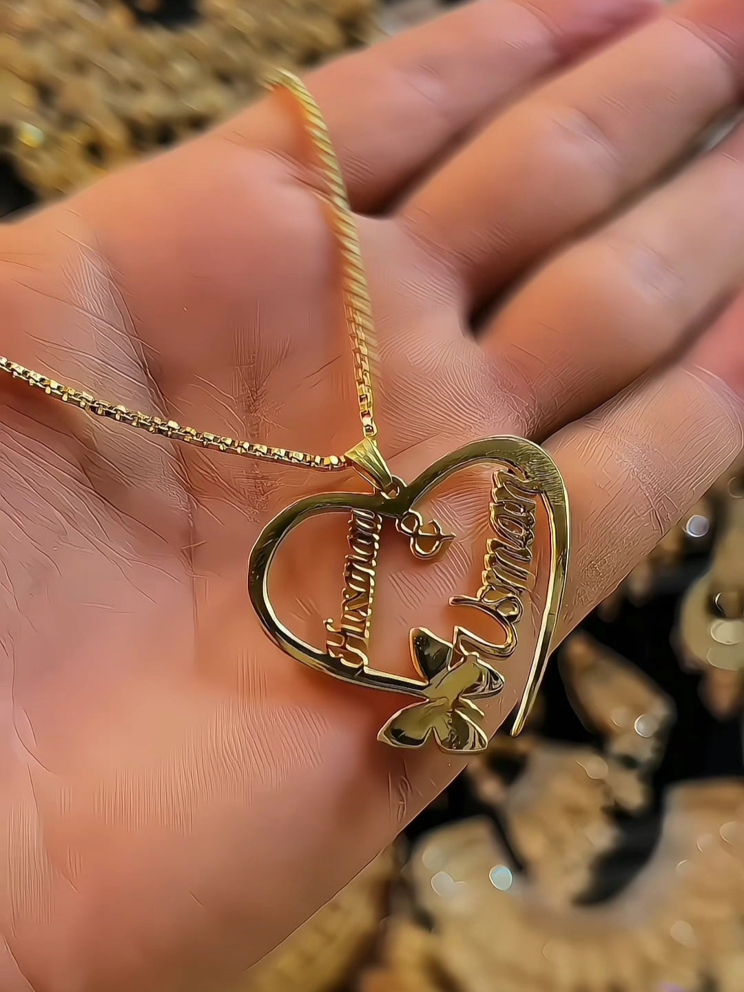 Gold Double Name Necklace Article 31