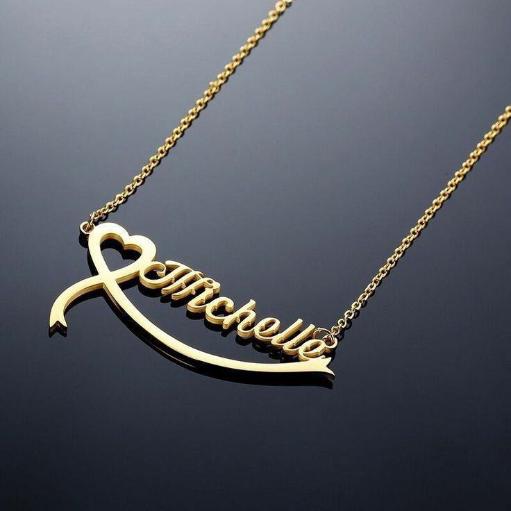 18k Gold Plated Single Name Necklace Article 9