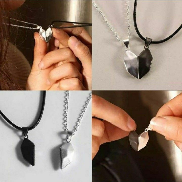 Couple Magnetic Heart Necklace (pair)