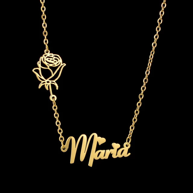 18k Gold Plated Single Name Necklace Article 20