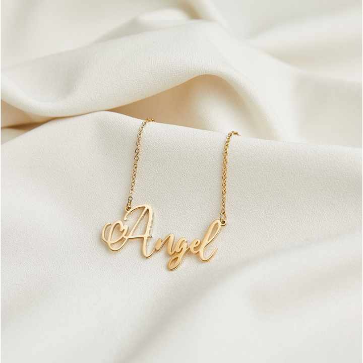 18k Gold Plated Single Name Necklace Article 23