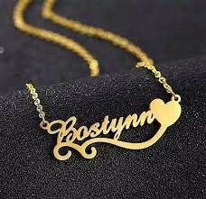 Gold Single Name Necklace Article 6