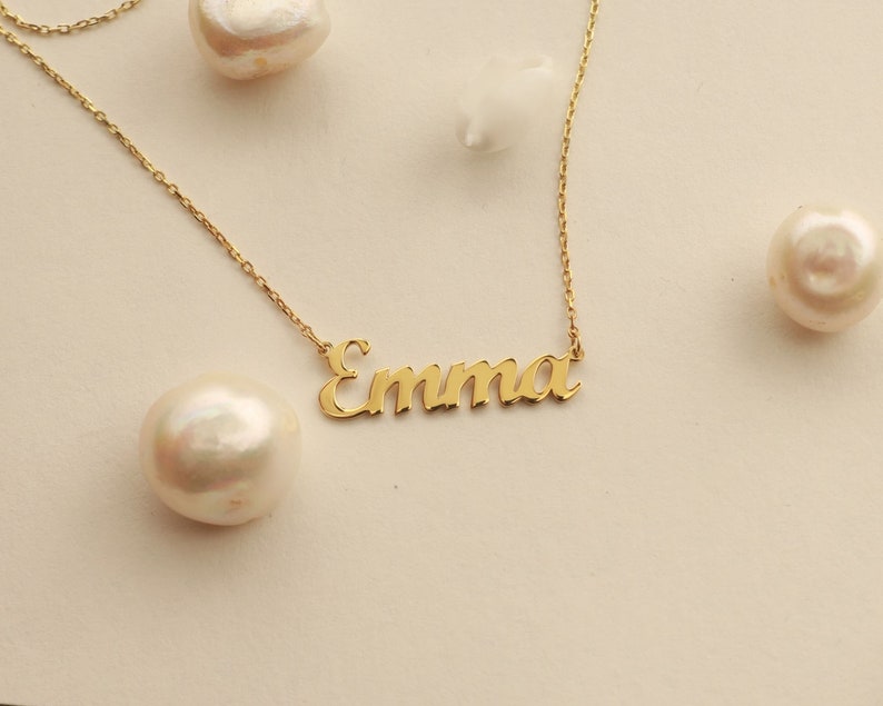 18k Gold Plated Single Name Necklace Article 25