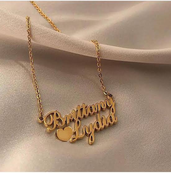Gold Double Name Necklace Article 11