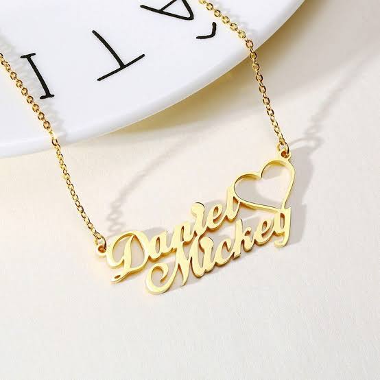 Gold Double Name Necklace Article 10