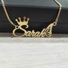 18k Gold Plated Single Name Necklace Article 21