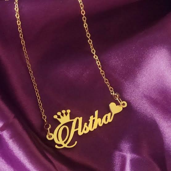 18k Gold Plated Single Name Necklace Article 14