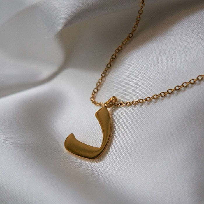Gold Initial Necklaces (Set of 4 Necklaces with chains)