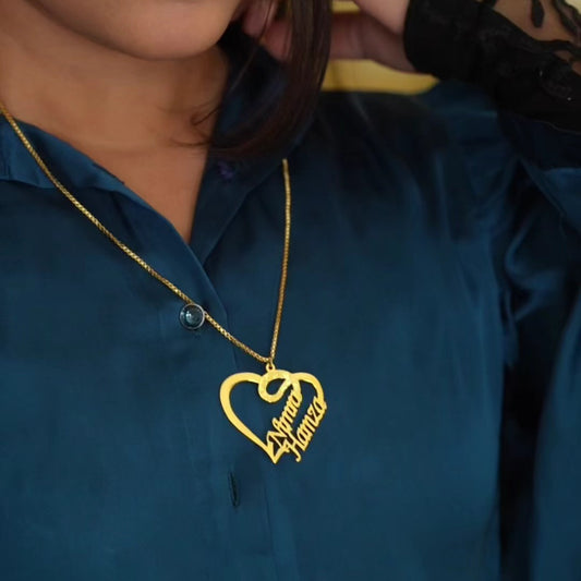 Gold Double Name Necklace Article 25