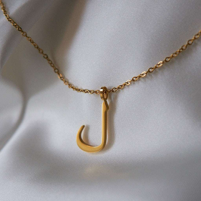 Gold Initial Necklaces (Set of 4 Necklaces with chains)