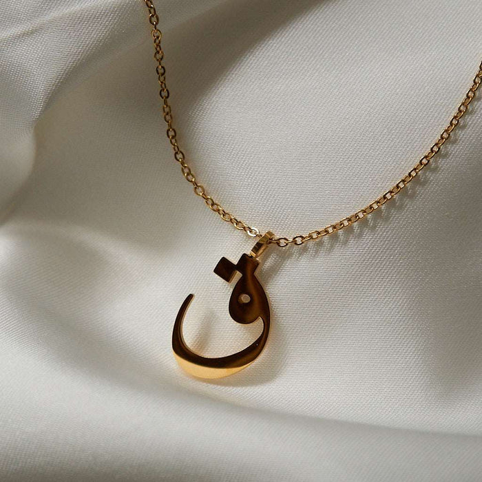 Gold Initial Necklaces (Set of 4 Necklaces with chains)