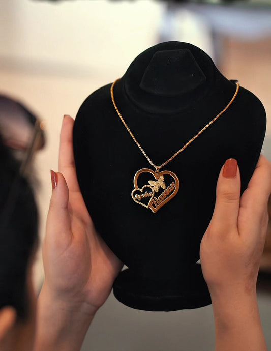 Gold Double Name Necklace Article 32
