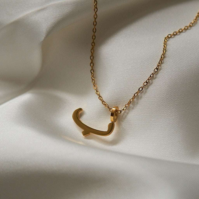 Gold Initial Necklaces (Set of 2 Necklaces with Chains)