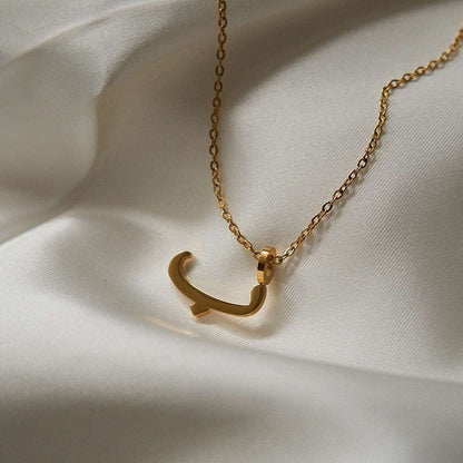 Gold Initial Necklaces (Set of 2 Necklaces with Chains)