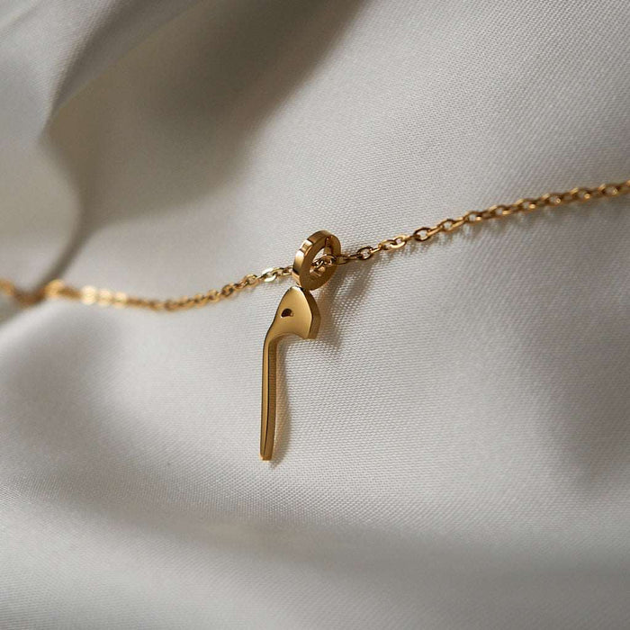 Gold Initial Necklaces (Set of 2 Necklaces with Chains)