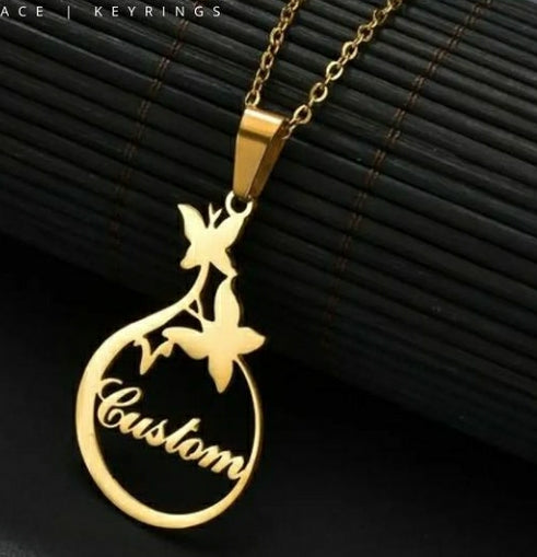 18k Gold Plated Single Name Necklace Article 1