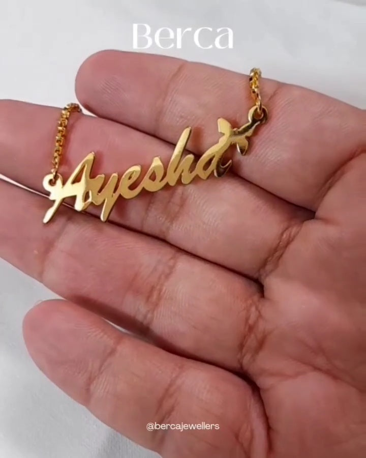 18k Gold Plated Single Name Necklace Article 52