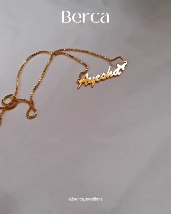 18k Gold Plated Single Name Necklace Article 52