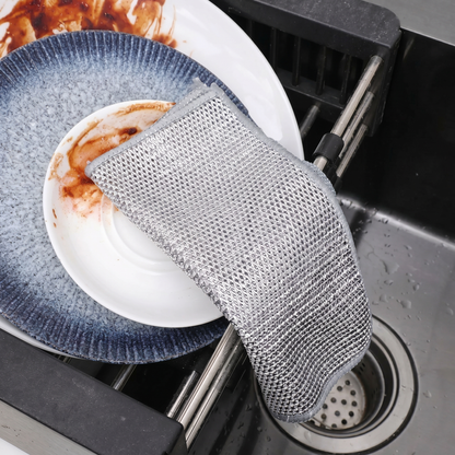 Steel Wire Dish Cloth - 10 Pieces | Non-Scratch