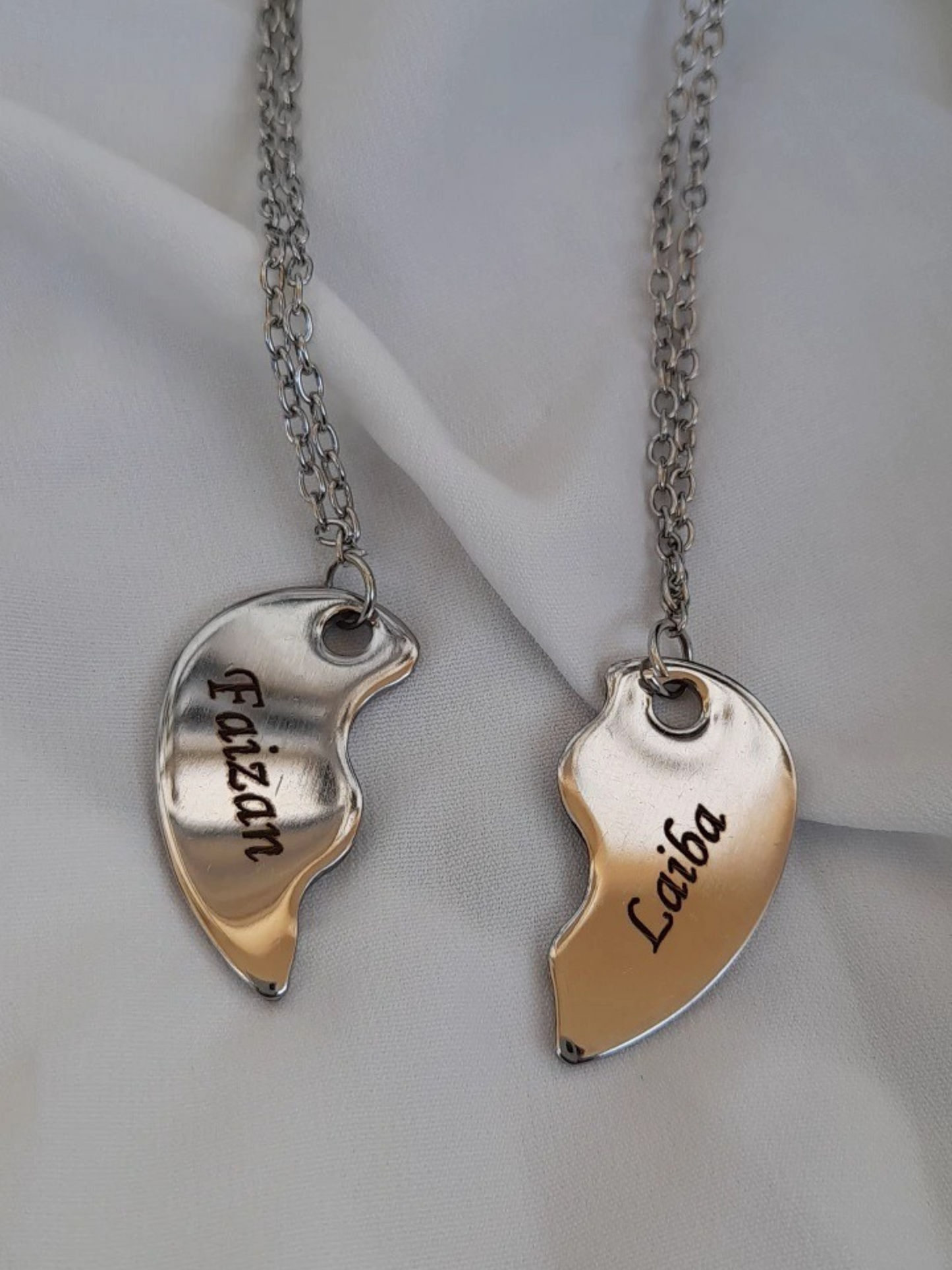 Split Heart Necklace (pair)