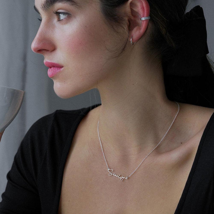 18k Gold Plated Single Name Necklace Article 31
